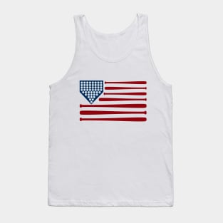 Baseball Bats & Balls USA Flag © Graphic Love Shop Tank Top